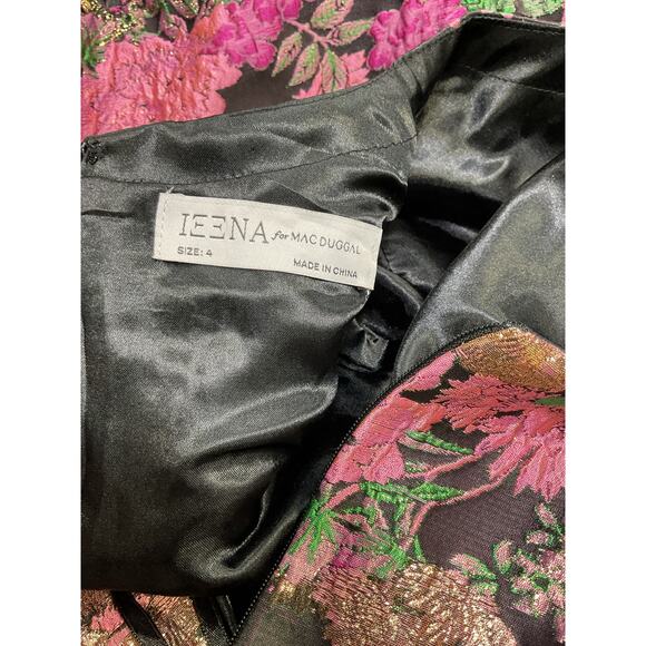 Mac Duggal Floral Mini Dress - Pink and Green - Picture 4 of 5